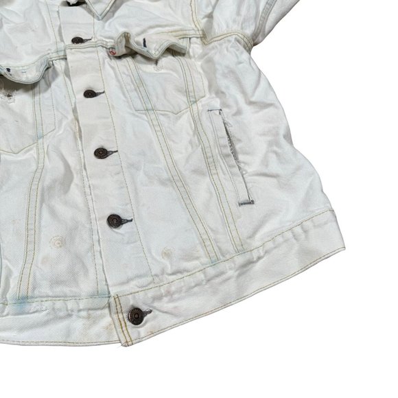 Vintage Levi's Men's Trucker Denim Whit‎ Jacket Sz 42 [FLAWS] - Picture 9 of 15